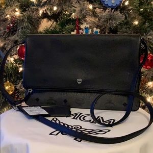 Large pouch/crossbody two tone MCM